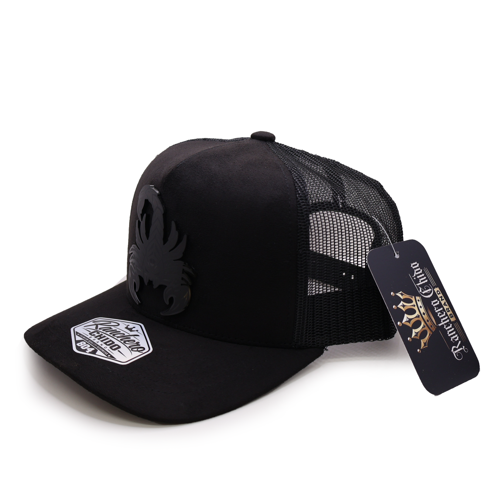 Alacrán Nunca Duerme Acrylic Sueded Trucker Hat – Mesh Snapback with Pin - Image 4