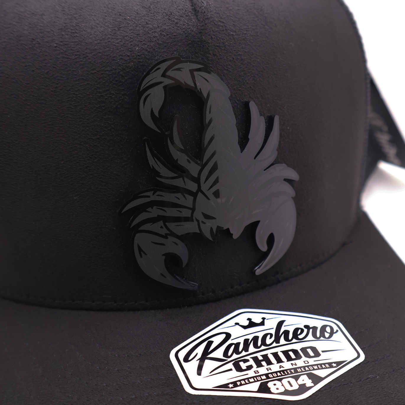 Alacrán Nunca Duerme Acrylic Sueded Trucker Hat – Mesh Snapback with Pin - Image 2