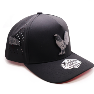 Gallo Acrylic Badge Mesh Trucker Hat – Black/Red Undertone with Hecho en México Pin
