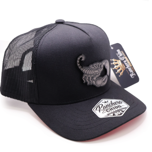 Alacrán Acrylic Trucker Hat Red Undertone– Mesh Snapback with Pin